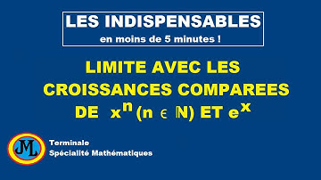 Limite avec les croissances comparées en 5 minutes. Terminale spécialité maths. Les indispensables.