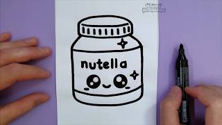 How to Draw Nutella | Easy Step by Step Drawing