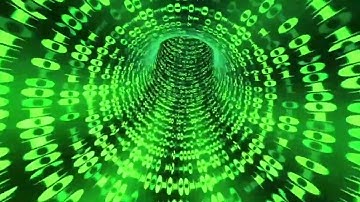 Neon Green Matrix Spiral 💠 10 Minute Animated Looping 3D Wallpaper Background