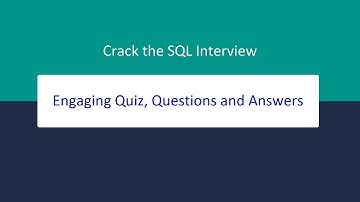 Crack the SQL Interview: Test Your Knowledge with our Engaging Quiz
