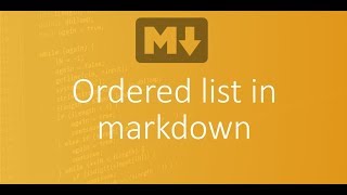Part 7 - Ordered list in markdown Content