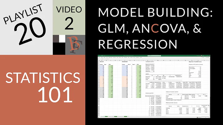 Statistics 101: Model Building, GLM Relationships Between ANCOVA and Linear Regression