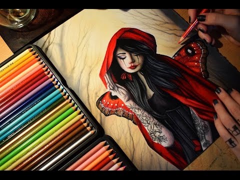 Red riding hood -Speed drawing with Voice over @AggelikhXiarxh