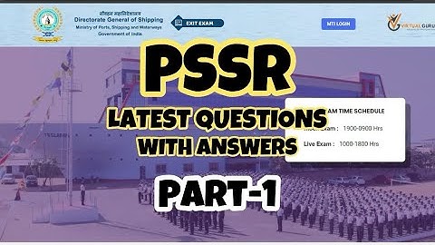 PSSR Latest questions & answers || Exit Exam Part-1