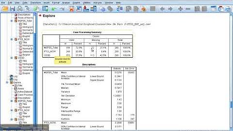 Data Screening in SPSS Part 2  Explore and Missing data