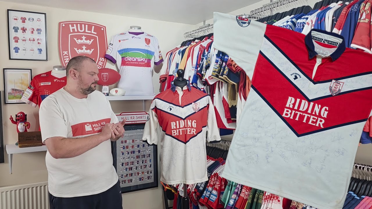 1991-93 Home - #5 - Sodje / Barkworth / Bibby - Talking Shirts Episode 145 - Hull KR Shirts 
