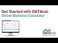 Get started with datatab online statistics calculator