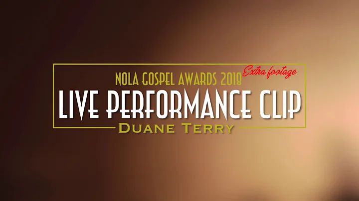 Duane Terry Live Performance Clip | NOLA Gospel Aw...