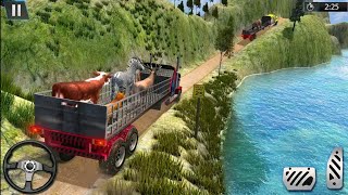 Farm Animal Transport Truck Off-road Driving Android Gameplay screenshot 4