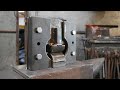 Building a Scrap Metal Guillotine Tool. Blacksmith helper.