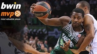 Top 16 Round 14 bwin MVP: Justin Dentmon, Zalgiris Kaunas