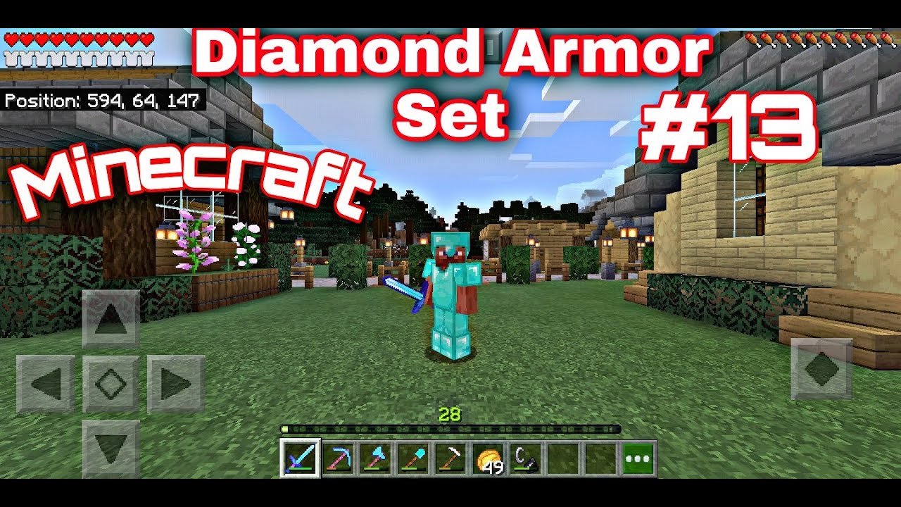 Full Diamond Armor | Minecraft survival gameplay #13 - YouTube