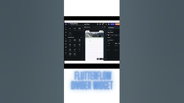 FLUTTERFLOW DIVIDER WIDGET #shorts #flutter #flutterflow #videotutorial