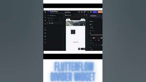 FLUTTERFLOW DIVIDER WIDGET #shorts #flutter #flutterflow #videotutorial