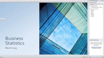 Accessible Presentations in PowerPoint 2010