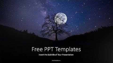 Night Sky Full Moon PowerPoint Template | wowTemplates | SlidesGeek