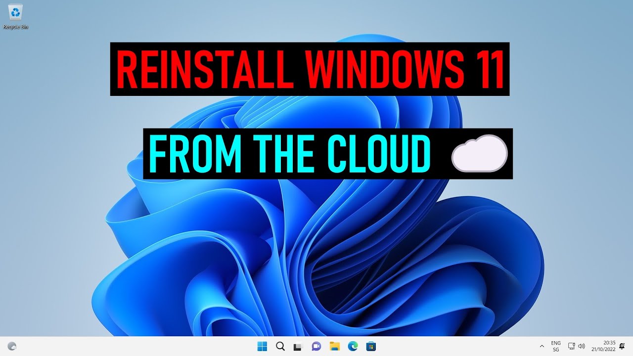 How To Reset And Reinstall Windows 11 From The Cloud YouTube