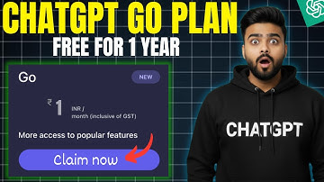 ChatGpt Go Plan Free For 1 Year For All Indian Users 😱 - Worth ₹4800 /-