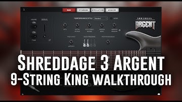 Shreddage 3 Argent - Walkthrough & Tutorial (9-string virtual guitar)