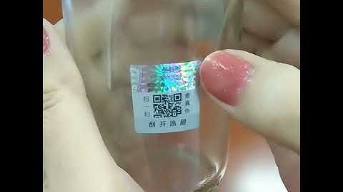holographic QR code Scratch number sticker