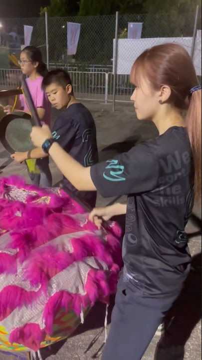Lion Dance Girls Pratice Drumming #shorts