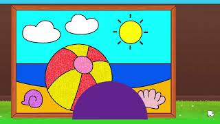 Malen für Kinder Kinderspiel Deutsch Farben Lernen Malbuch Ball screenshot 2