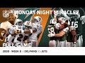 "Monday Night Miracle" Miami Dolphins vs. New York Jets (Week 8, 2000)  | NFL Full Game