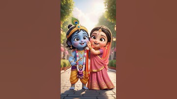 💖 Beautiful Radha Krishna Moments | Cute Animation #krishna #shorts