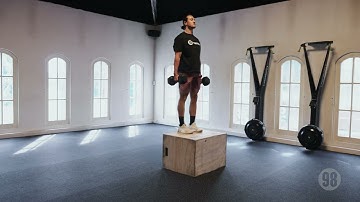 Dumbbell Reverse Lunge To Box Step Up | 98 Training Movement Library