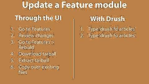 104. Overview of using Drush to speed up Features (a Drupal how-to)