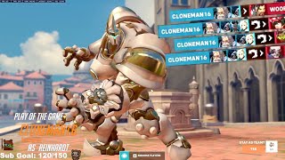 CLONEMAN16 INSANE REINHARDT - POTG! [ OVERWATCH 2 TOP 500 SEASON 2 ]