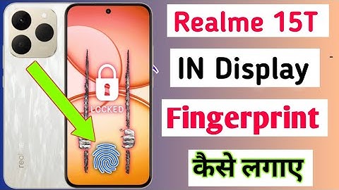 Realme 15t 5g In Display Fingerprint Lock/How to fingerprint screen lock in realme 15t