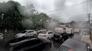 Heavy Rain City Traffic – Busy Intersection Sounds for Deep Sleep, Relaxation & Focus