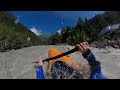 Kayaking down an alpine river at flood stage  raw gopro max