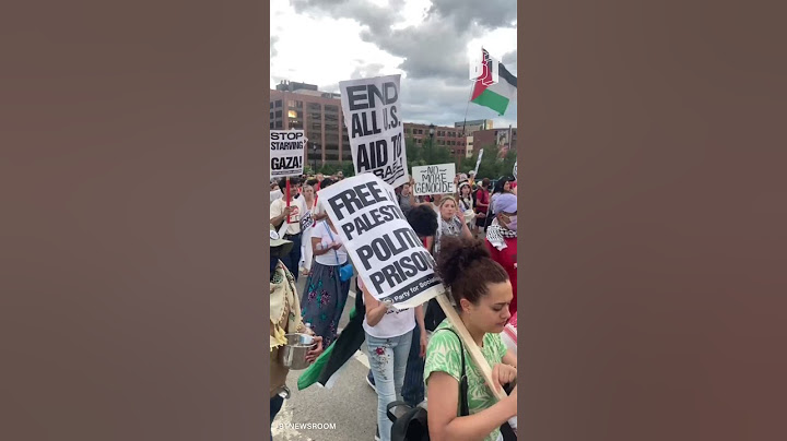 Anti-Genocide Protesters fill the streets of Boston