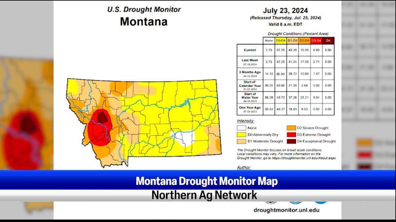 Montana Drought Monitor Map - YouTube
