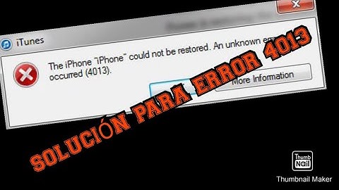COMO ELIMINAR ERROR 4013 IPHONE (6S)..FORMULA