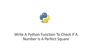 Write A Python Function To Check If A Number Is A Perfect Square