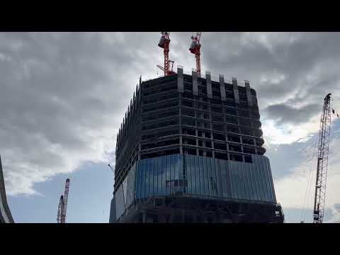 高輪ゲートウェイ駅前の、30階161m「TAKANAWA GATEWAY CITY」4街区の様子 2023年10月7日撮影