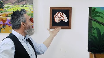 Create a nautilus shell relief sculpture with polymer clay