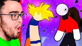 Reacting to GOKU vs JIREN STICK! (Insane Stick Figure Fight)