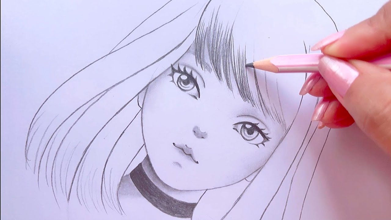 How to draw anime girl  How to draw for beginners Cute anime drawing  tutorial  Anime drawing  How to draw anime girl  How to draw for  beginners Cute anime