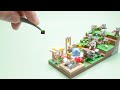 I made tiny minecraft village and pillage miniature  clay asmr