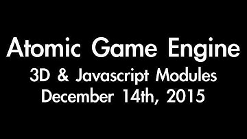 Atomic Game Engine 3D Preview