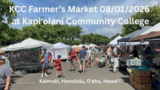 4K KCC Farmer’s Market 08/01/2026 at Kapiolani Community College in Kaimuki, Honolulu, Oahu, Hawaii