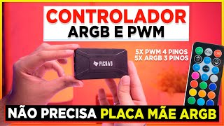 Esse PRODUTO SALVA qualquer PC ✅ Controlador ARGB (que NÃO precisa Placa Mãe ARGB 5v) até 5 FAN