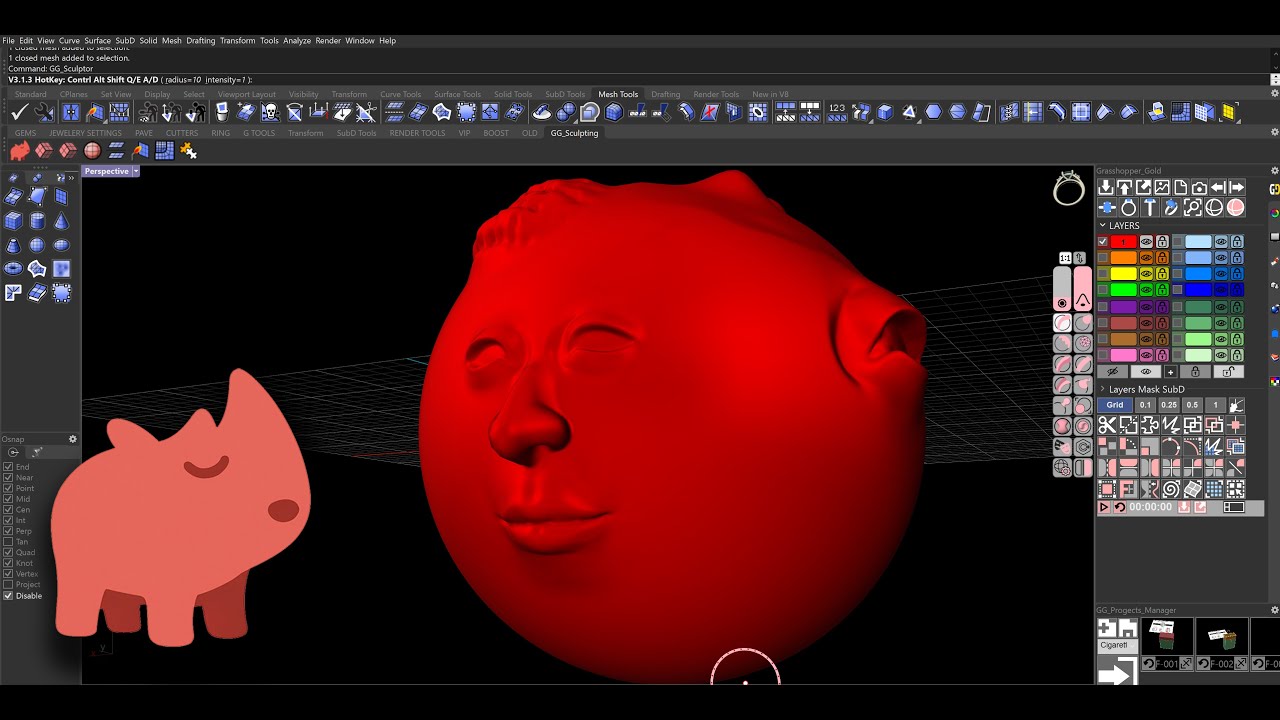 GG Sculptor new Tools for Rhinoceros Rhino Windows and MacOs Update V3.1.3 BetaTest