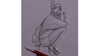 تعليم رسم بنت ترتدي حقيبه بطريقه سهله وبسيطه ❤️