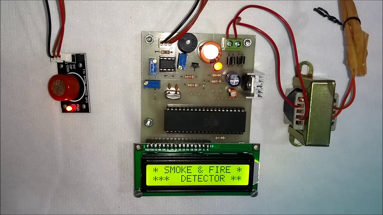 Circuit Diagram Of Smoke Detector Using 8051 Microcontroller Circuit