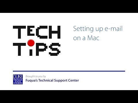 Setting up e-mail on a Mac